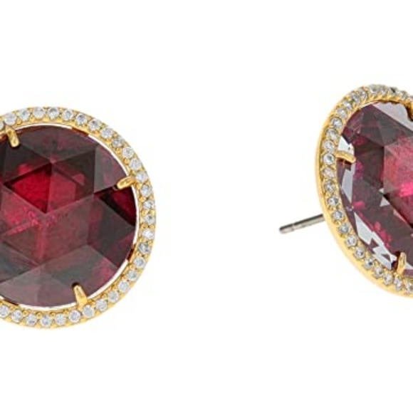 NEW Kate Spade She Has Spark Earrings in Fuchsia/Gold - Picture 2 of 5